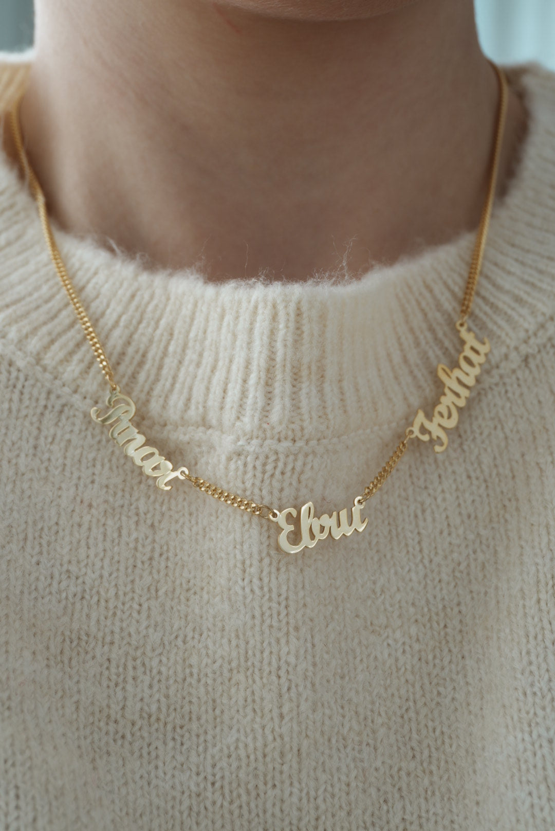 925 | Üç İsimli Kolye - Gurmet Zincir