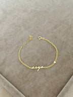925 | Gurmet Zincirde Minimal İsim Bileklik
