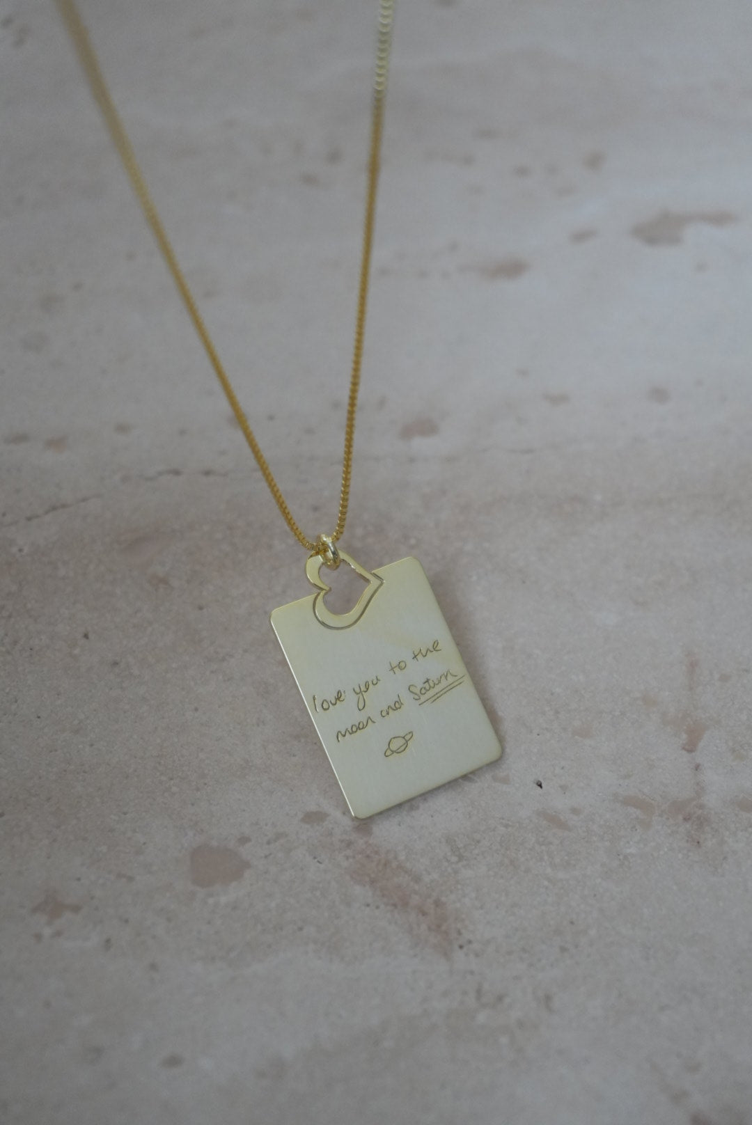 925 | İstediğini Yazdır/Çizdir Kalpli Plaka Kolye