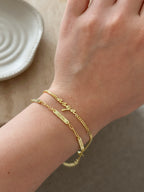 925 | Gurmet Zincirde Minimal İsim Bileklik