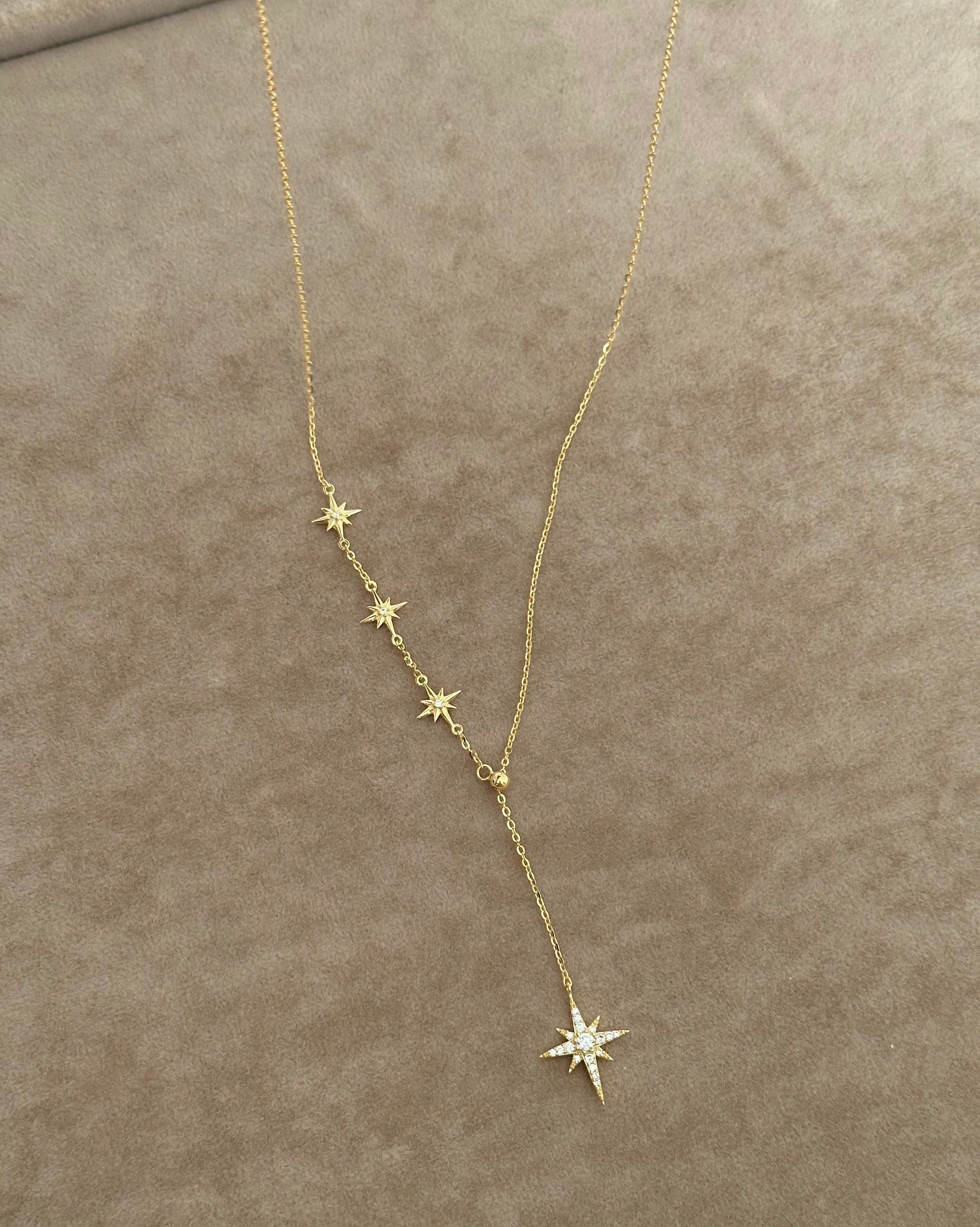 925 | Asansörlü Kuzey Yıldızı Kolye