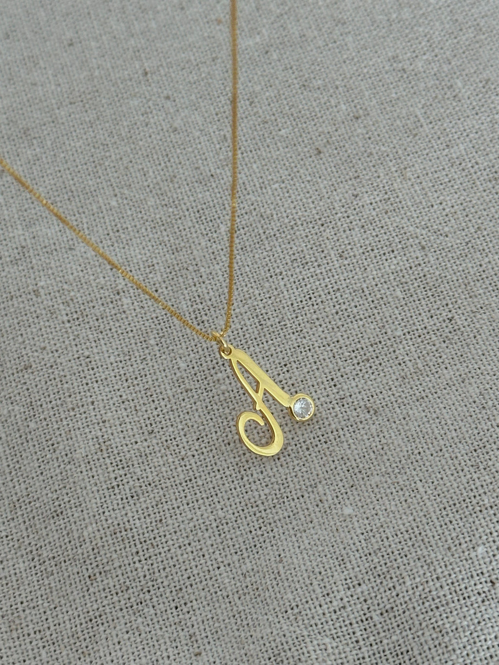 925 | Taş Detaylı Harf Kolye