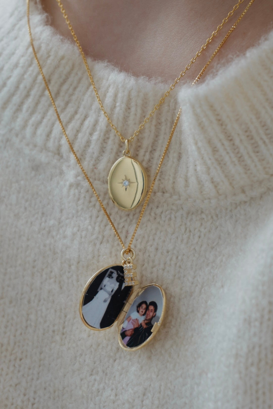 925 | Kuzey Yıldızlı Oval Fotoğralı Kolye