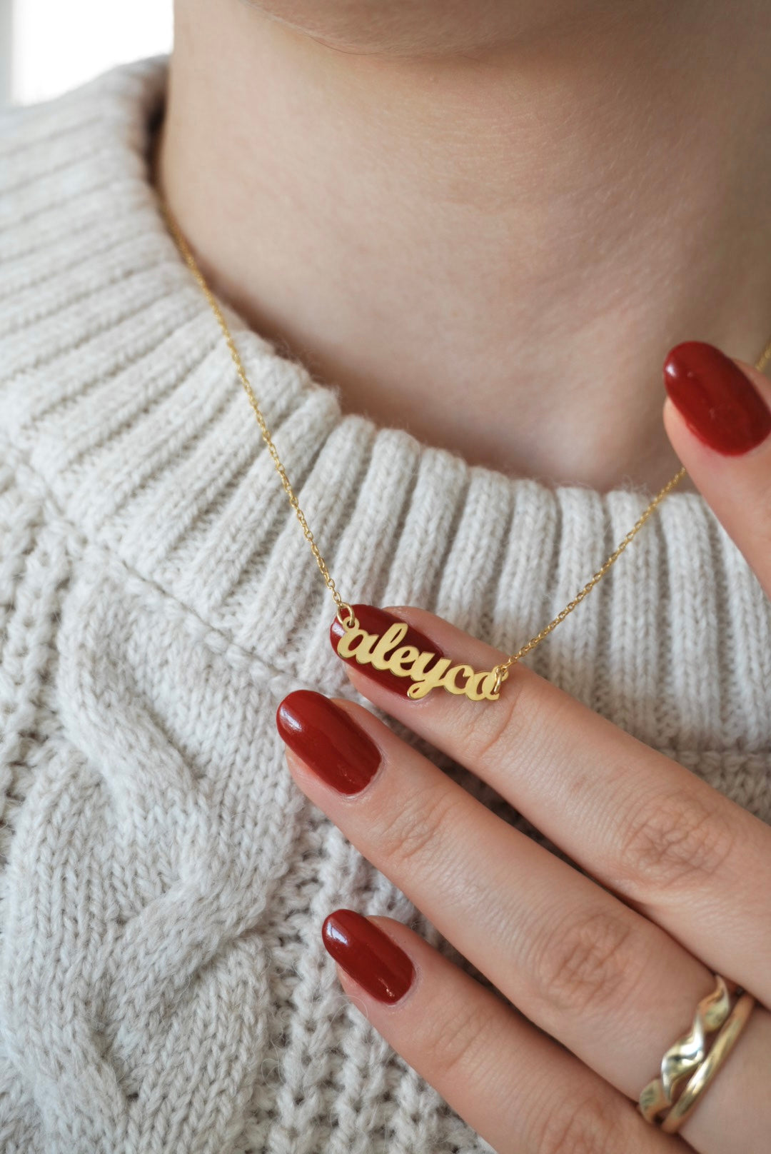 925 | Mini Vintage İsim Kolye