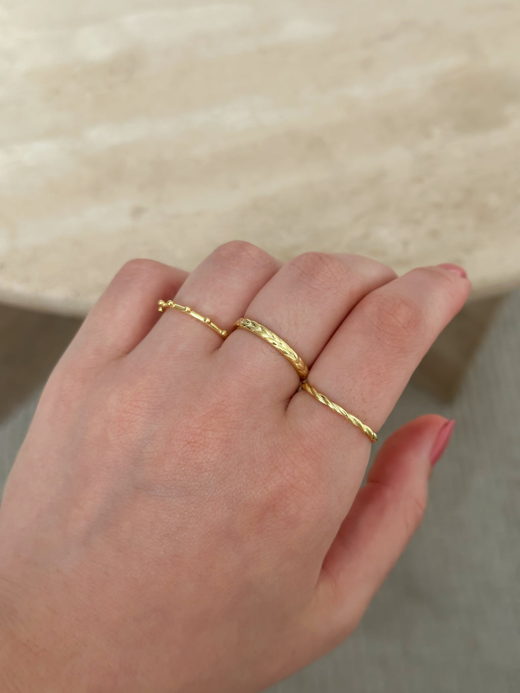 925 | Minimal Üçlü Yüzük