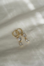 925 | Damla Taşlı Sarkıt Küpe