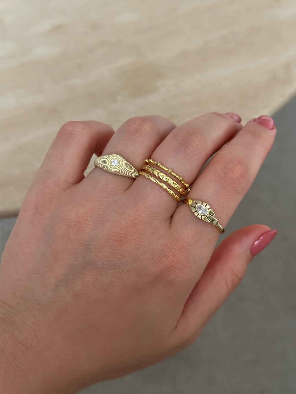 925 | Minimal Üçlü Yüzük