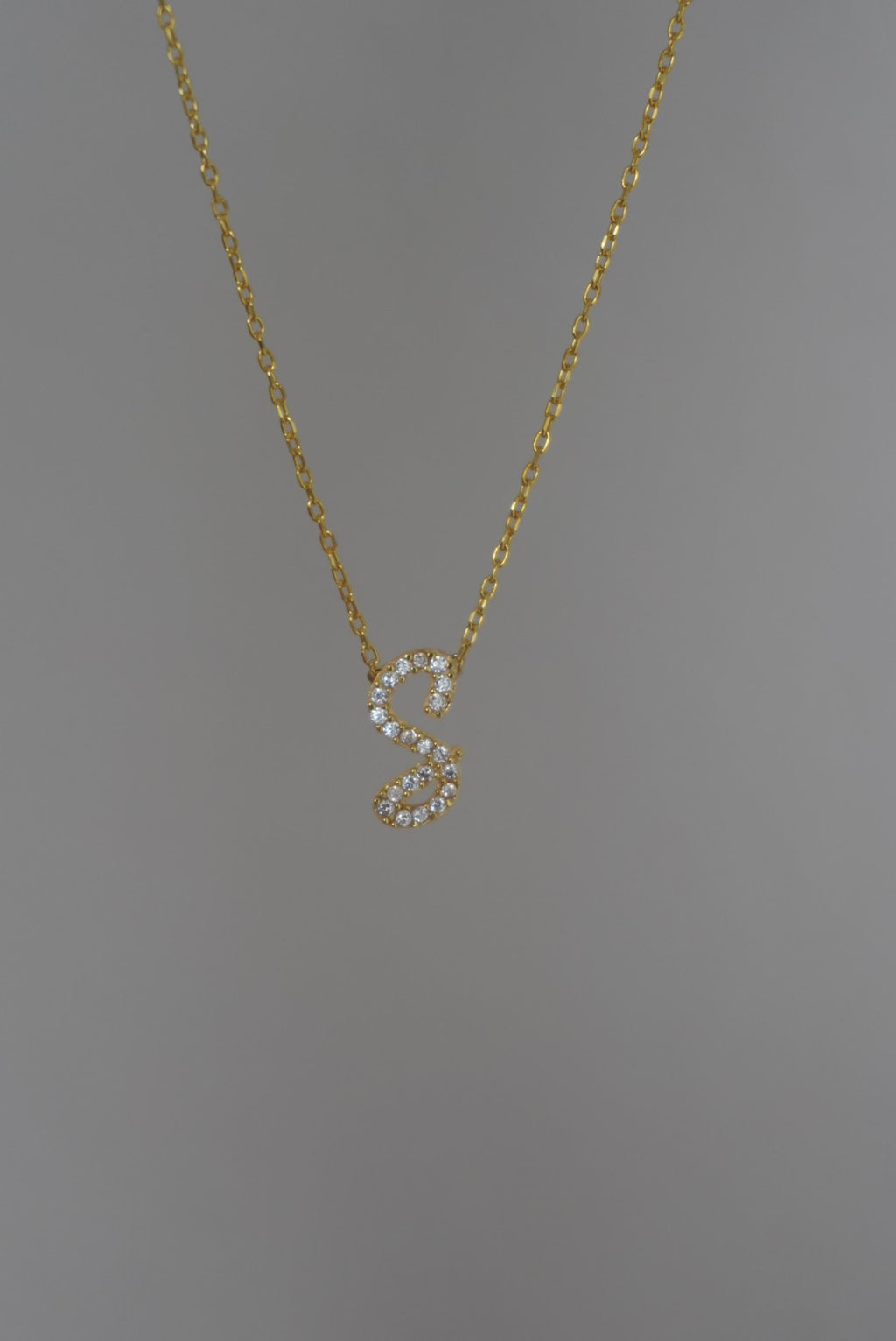 925 | Taşlı Minimal Harf Kolye