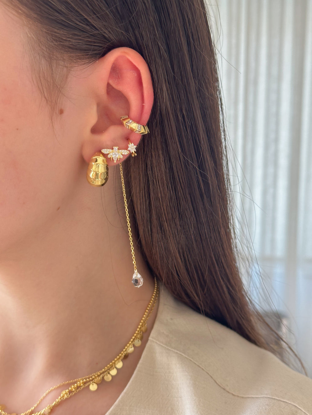 925 | Lined Bombe Küpe