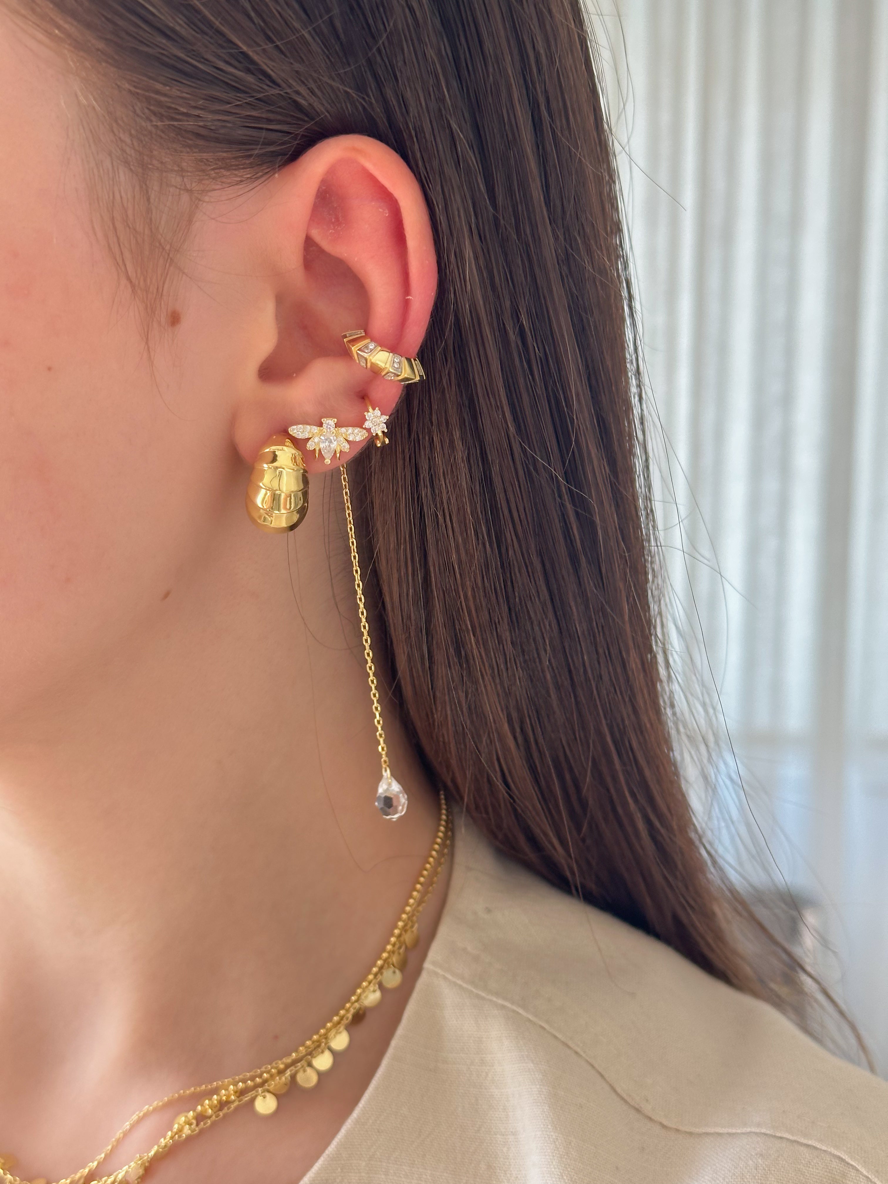 925 | Lined Bombe Küpe