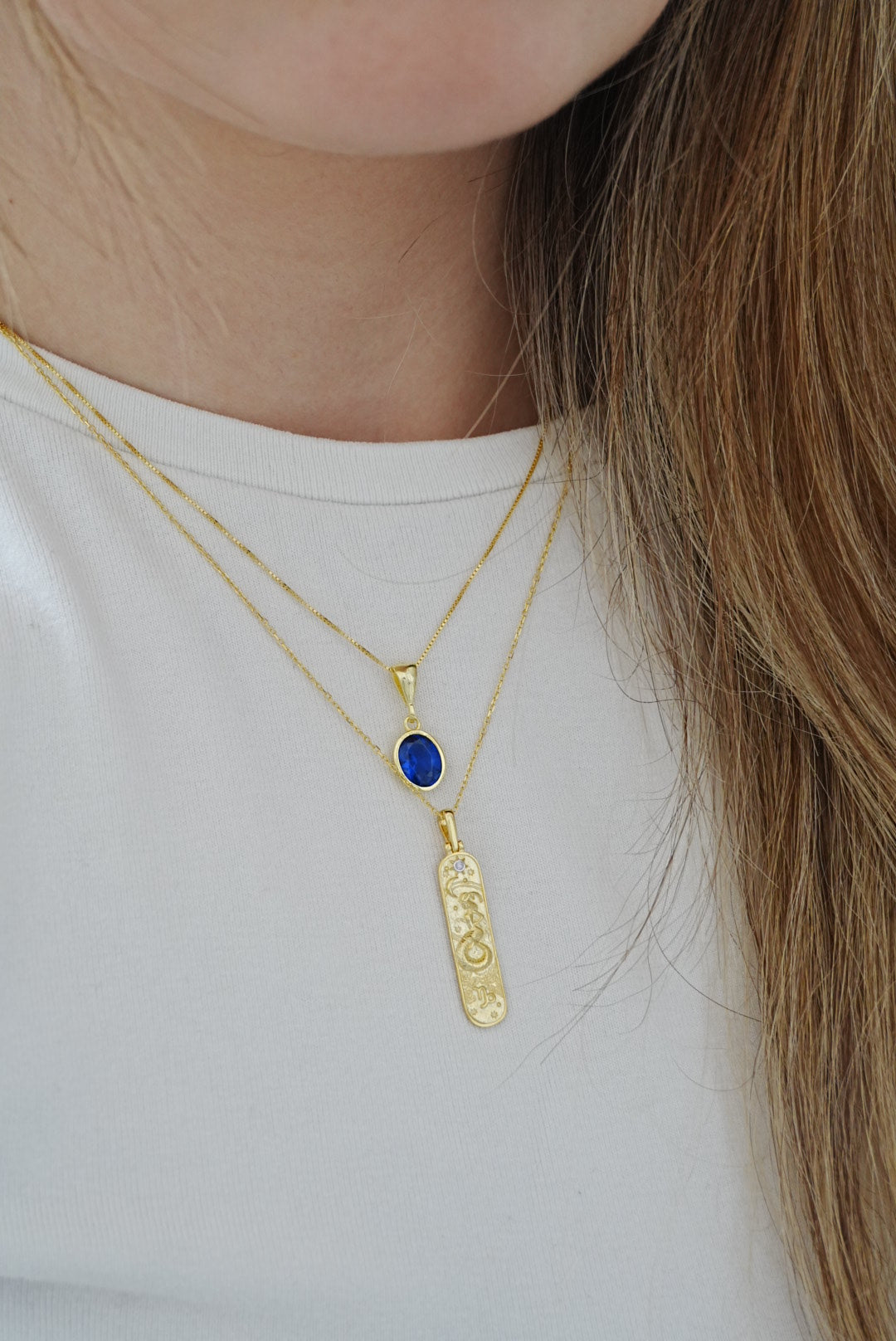 925 | Büyük Boy Doğum Ayı Taşı Kolye