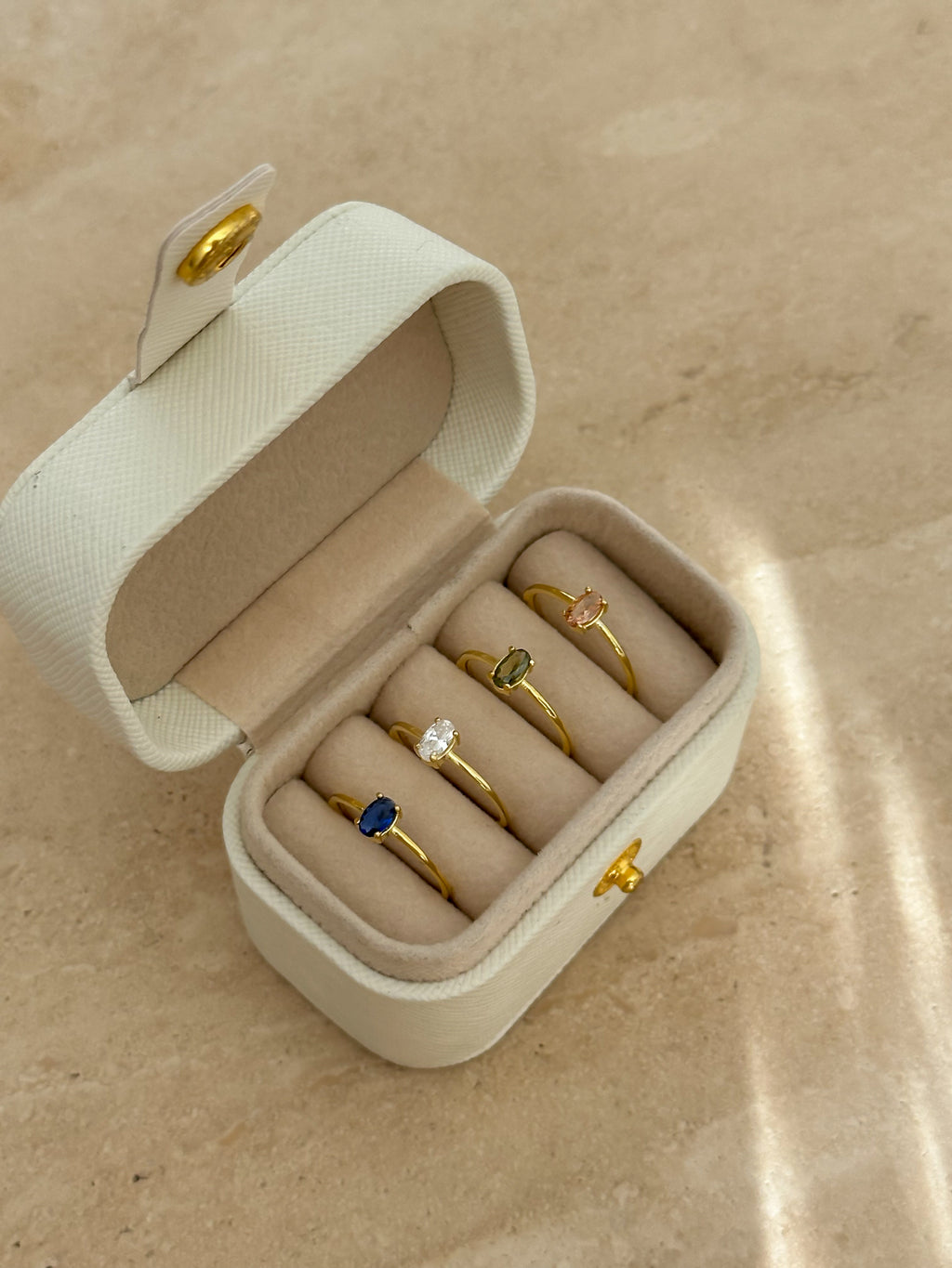 925 | Mini Oval Taşlı Serçe Parmak Yüzüğü