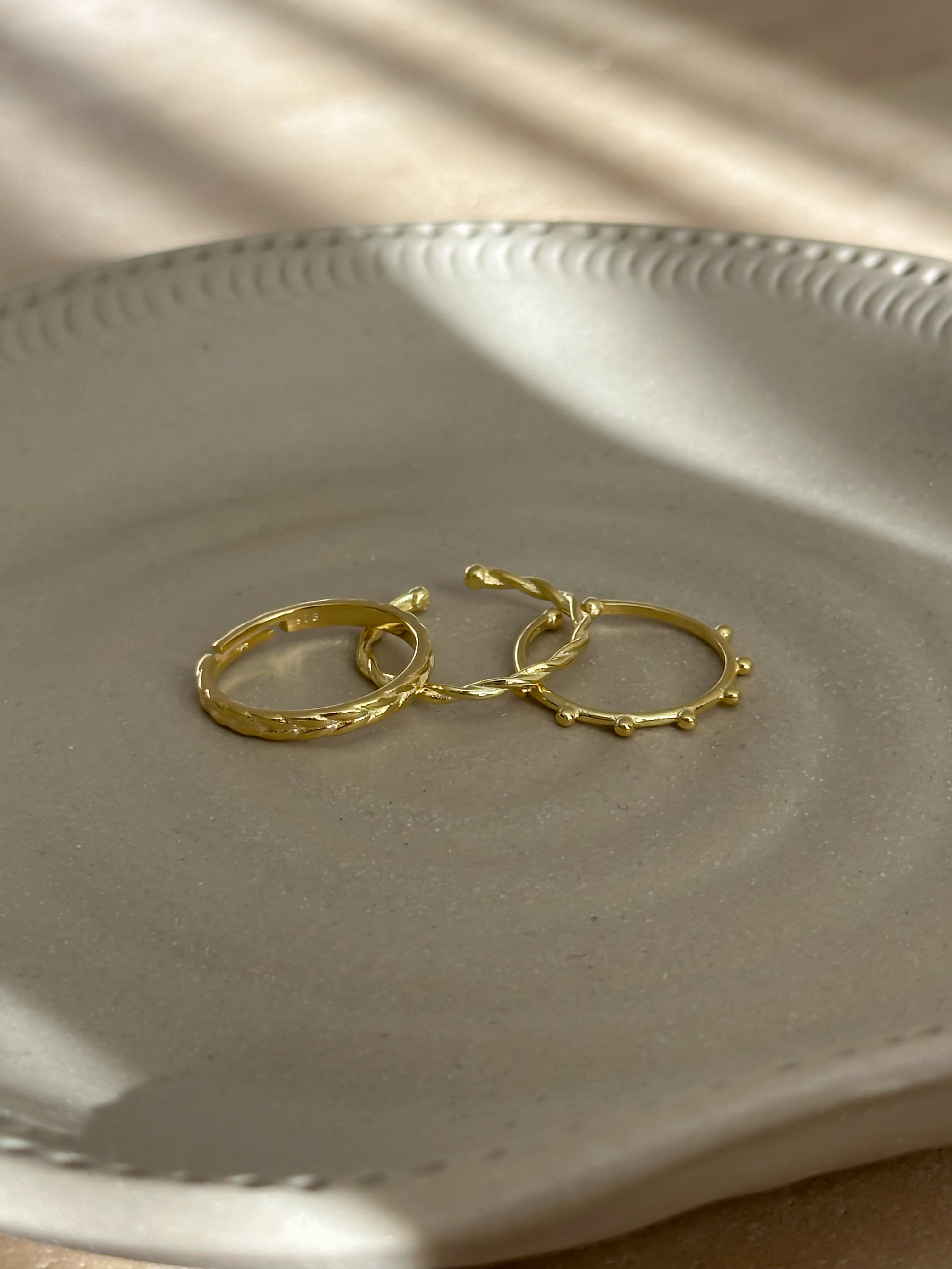 925 | Minimal Üçlü Yüzük