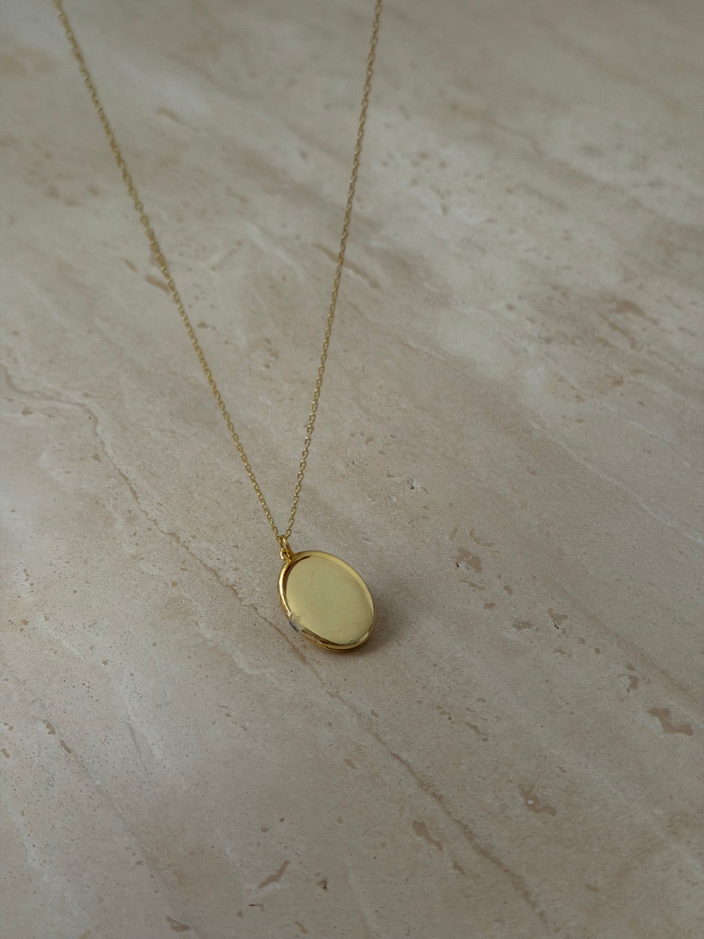 925 | Fotoğraflı İnce Oval Kolye