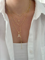 925 | Taşlı Y Çubuk Zincir