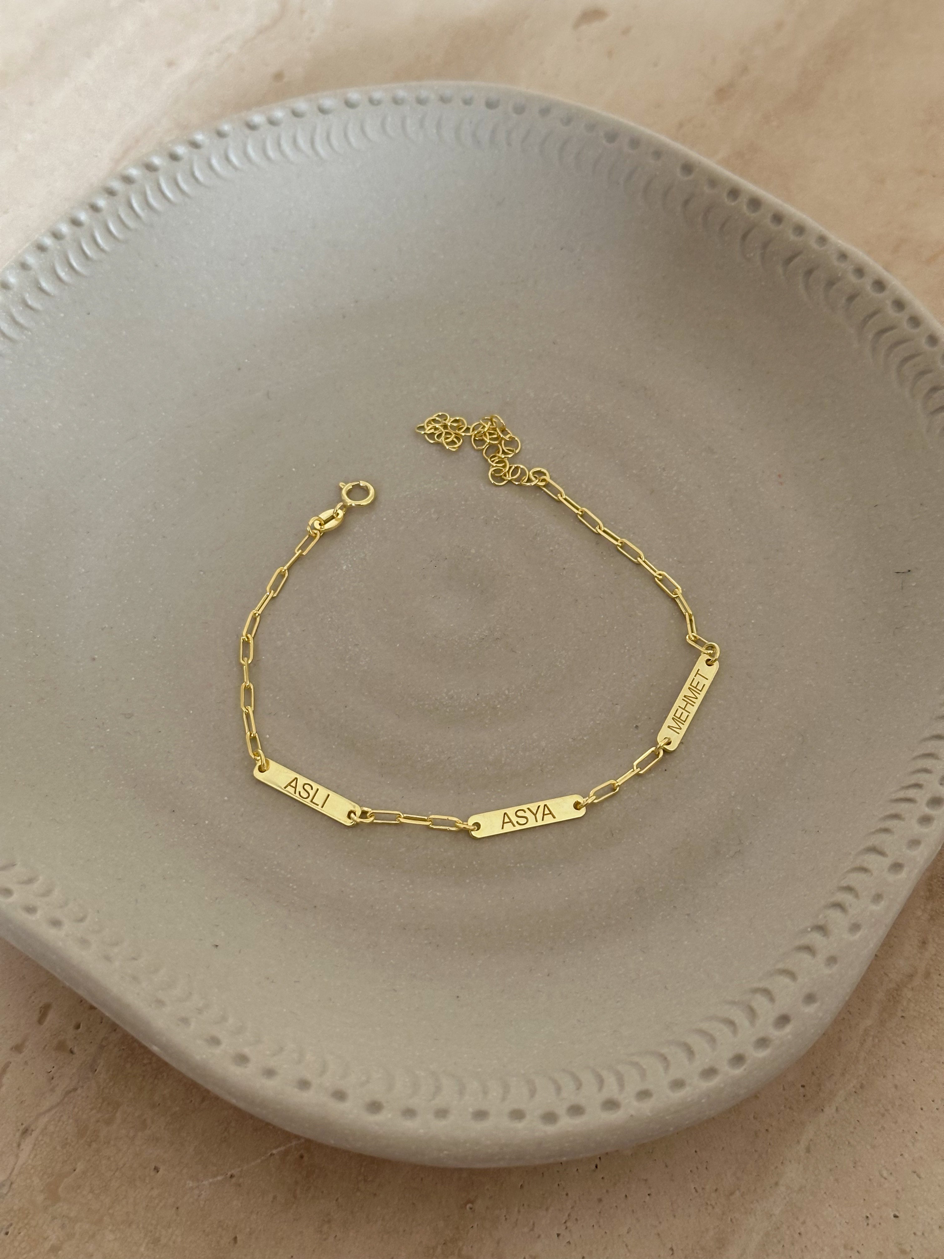 925 | Minimal Plakalı İsim Bileklik