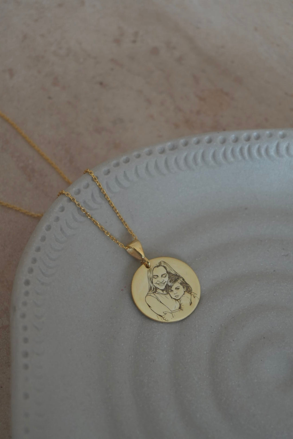 925 | Çizim Plaka Kolye