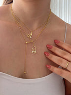 925 | Taş Detaylı Harf Kolye