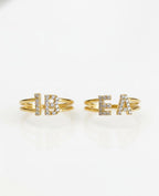 925 | Taşlı Harf Yüzük