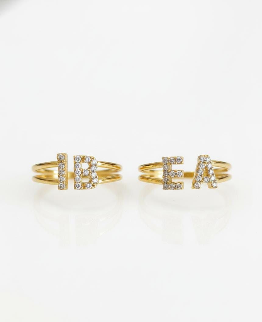 925 | Taşlı Harf Yüzük