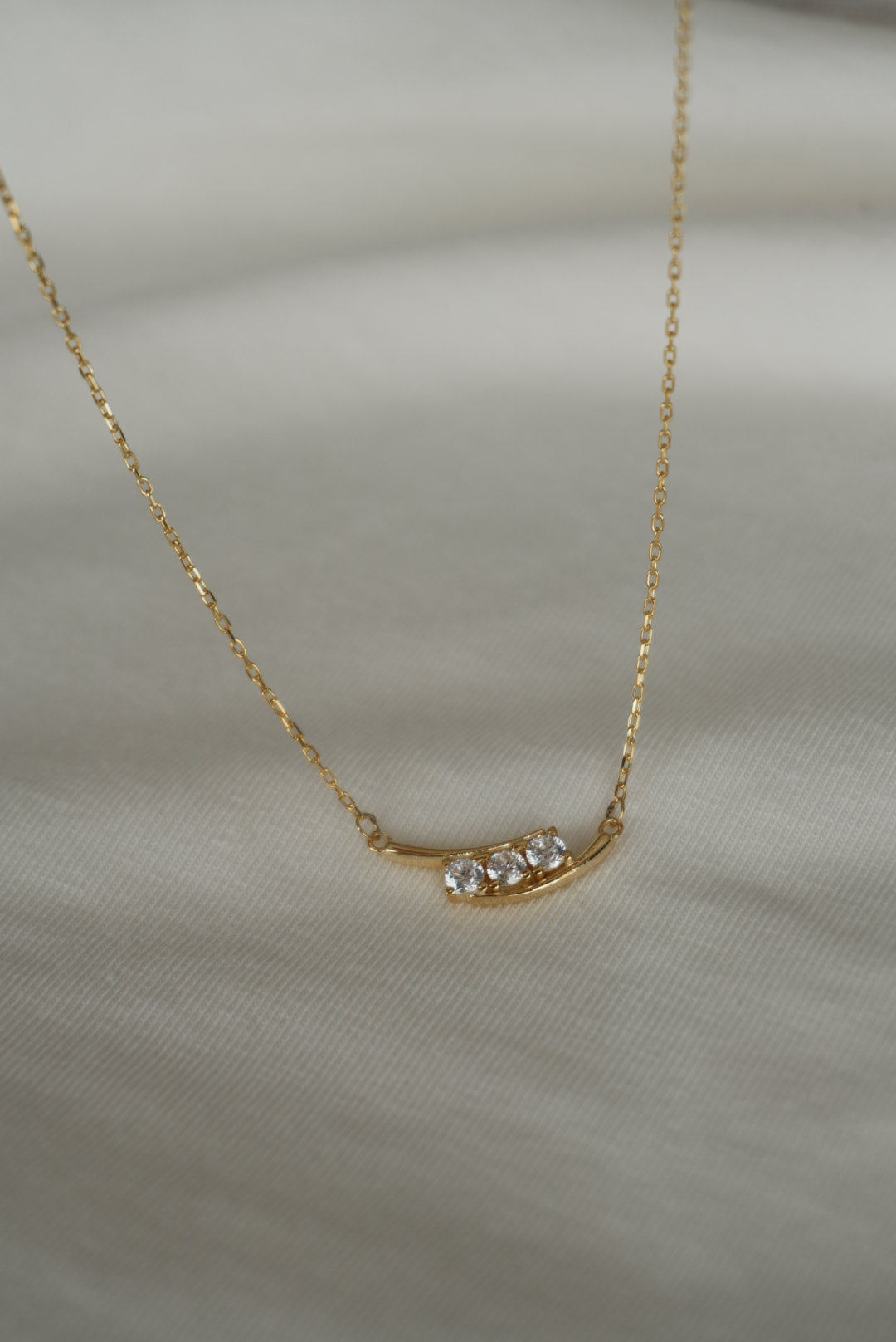 925 | Minimal 3 Taşlı Kolye