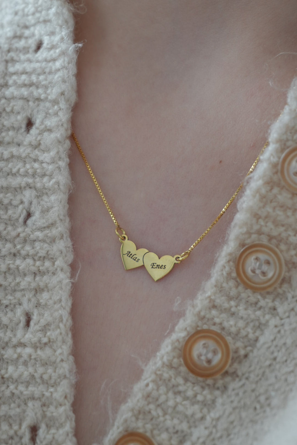 925 | İki Kalp İsim Kolye
