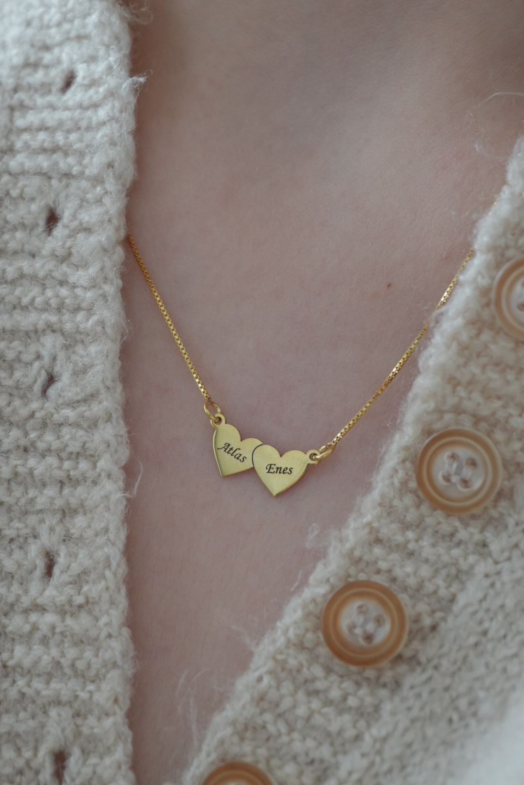 925 | İki Kalp İsim Kolye