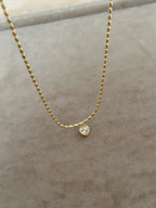 925 | Badem Zincirde Mini Kalp Kolye