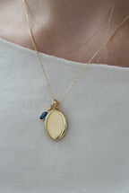 925 | Fotoğraflı İnce Oval Kolye