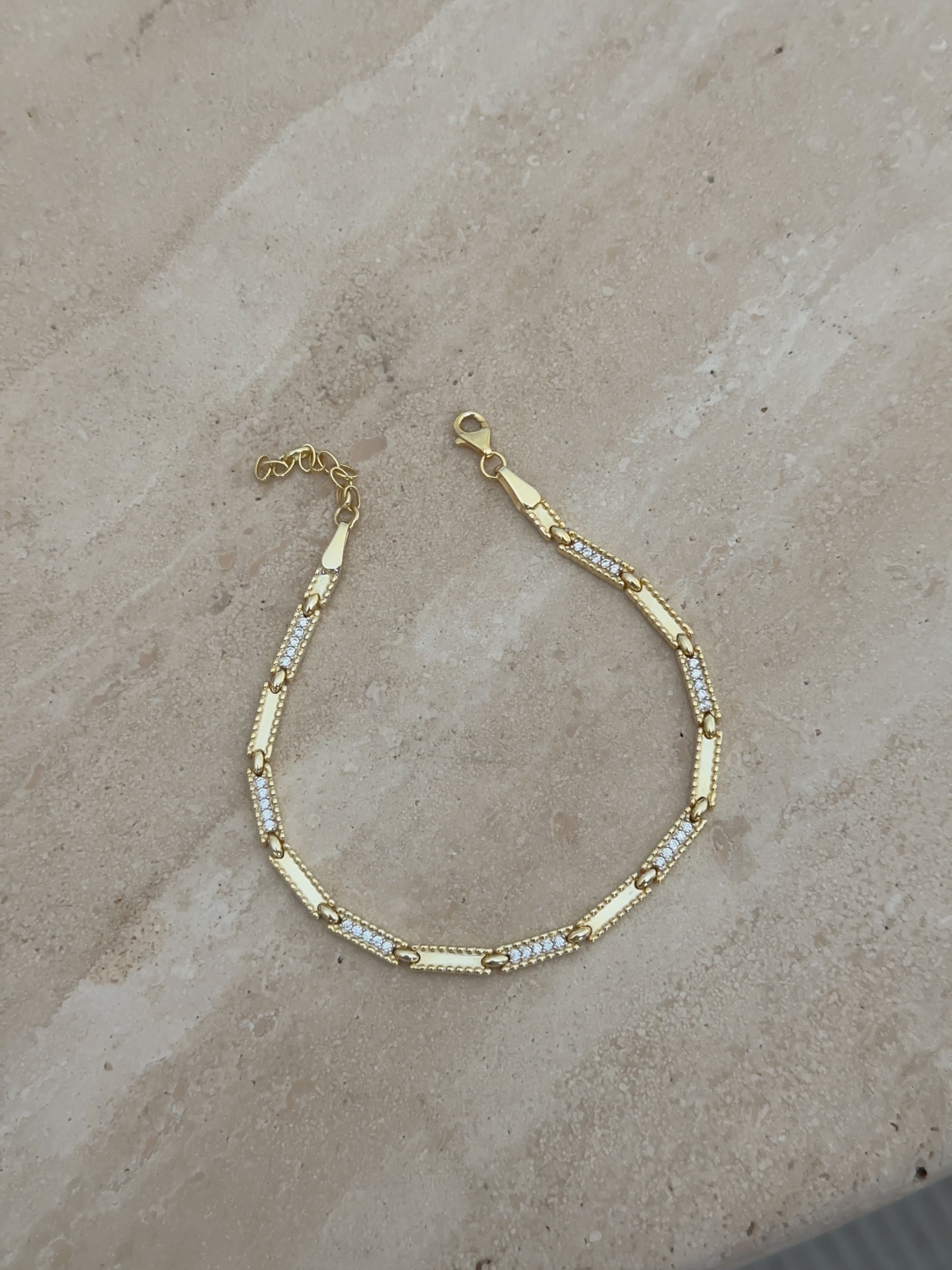 925 | Taşlı Mix Plaka Bileklik