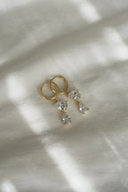 925 | Damla Taşlı Sarkıt Küpe