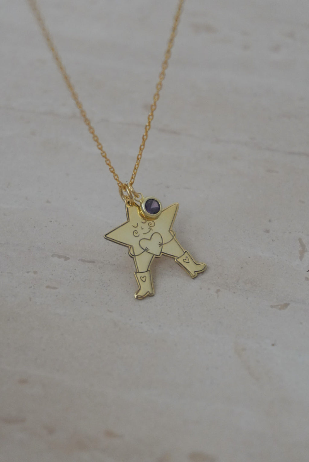 925 | “Yıldızına Yaz” Doğum Ayı Taşlı Kolye