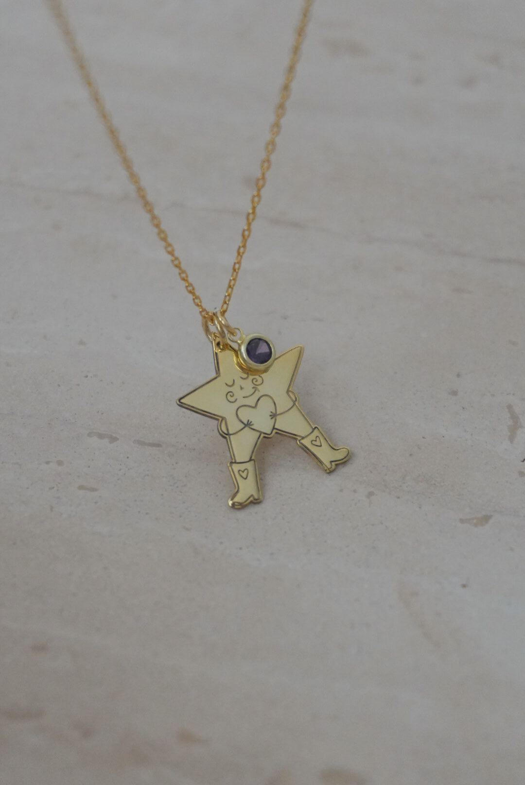 925 | “Yıldızına Yaz” Doğum Ayı Taşlı Kolye