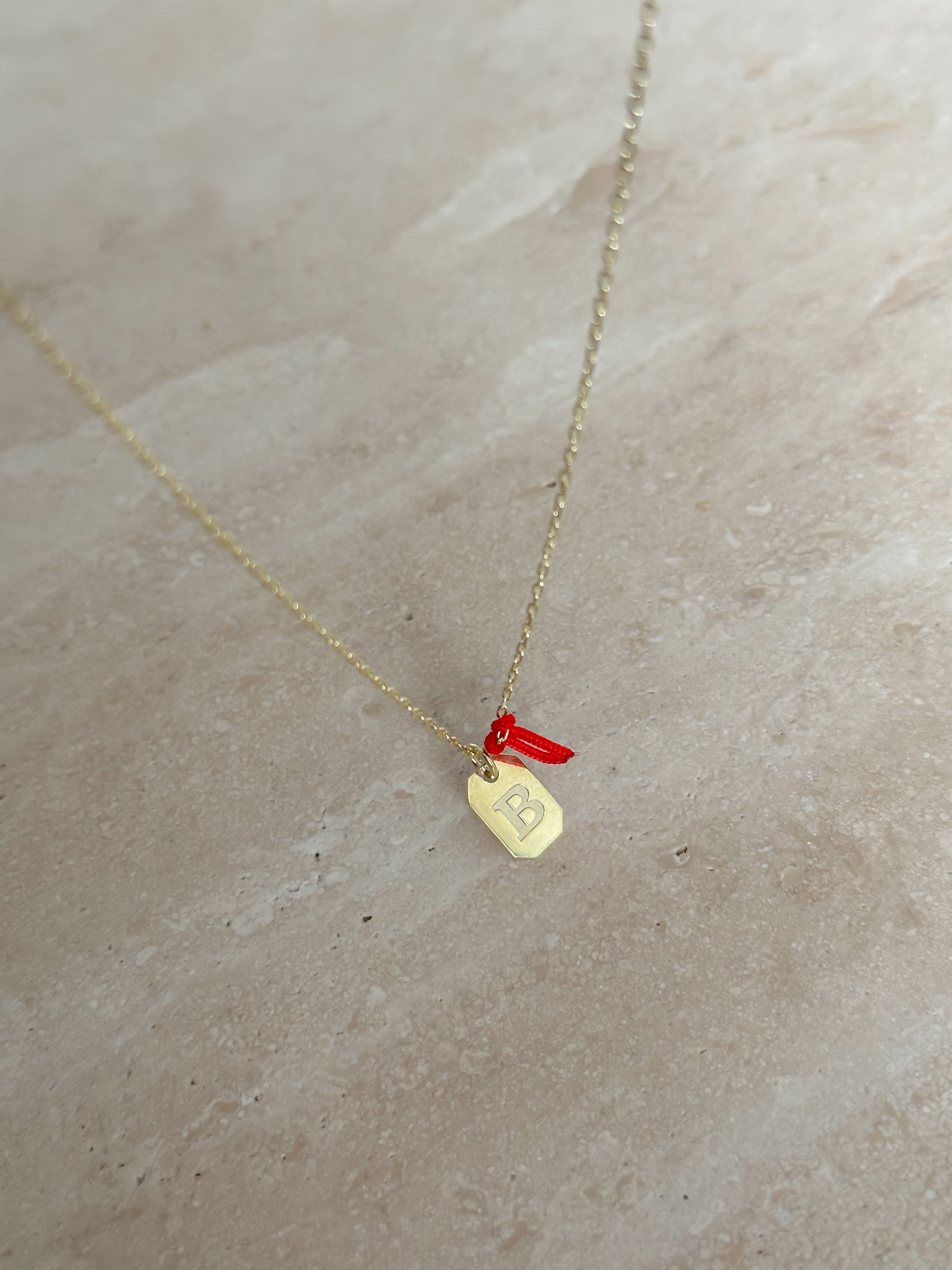 925 | Minimal Plaka Harf Kolye