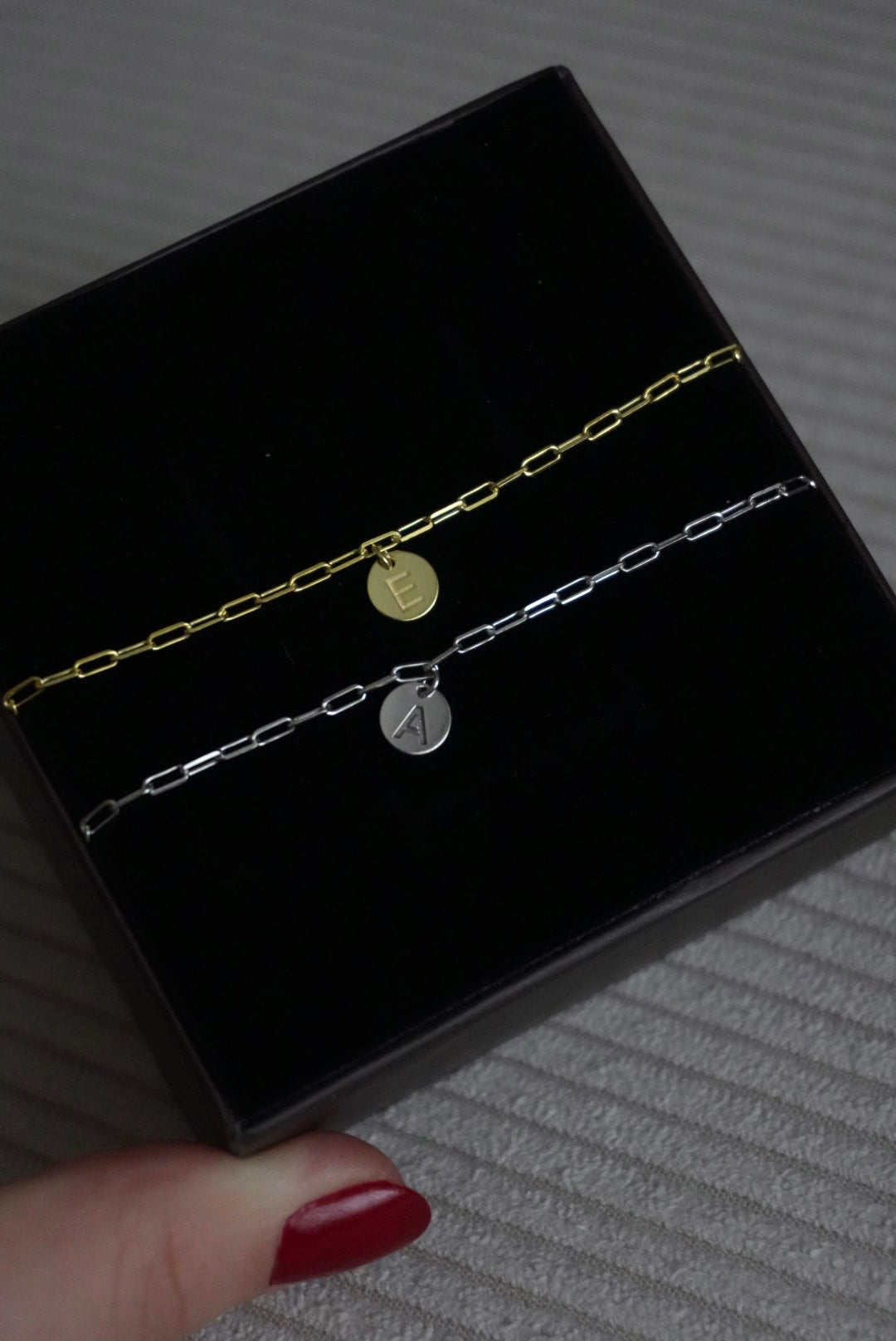 925 | Plaka Harfli Bileklik
