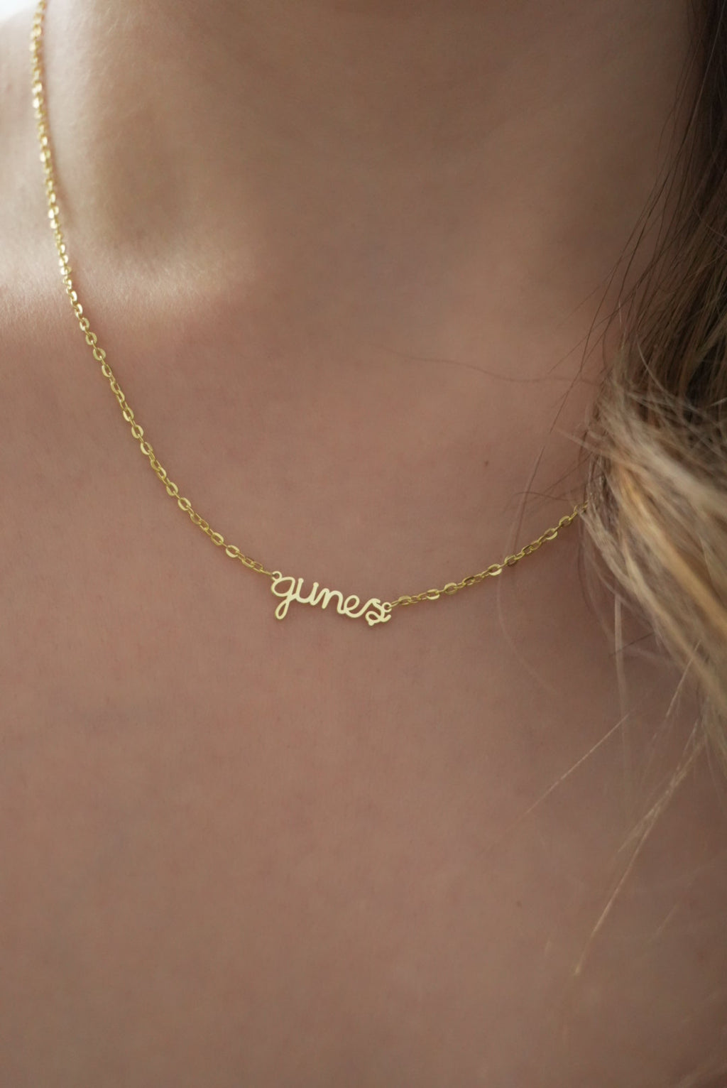 925 | Aynalı Zincirde Minimal İsim Kolye