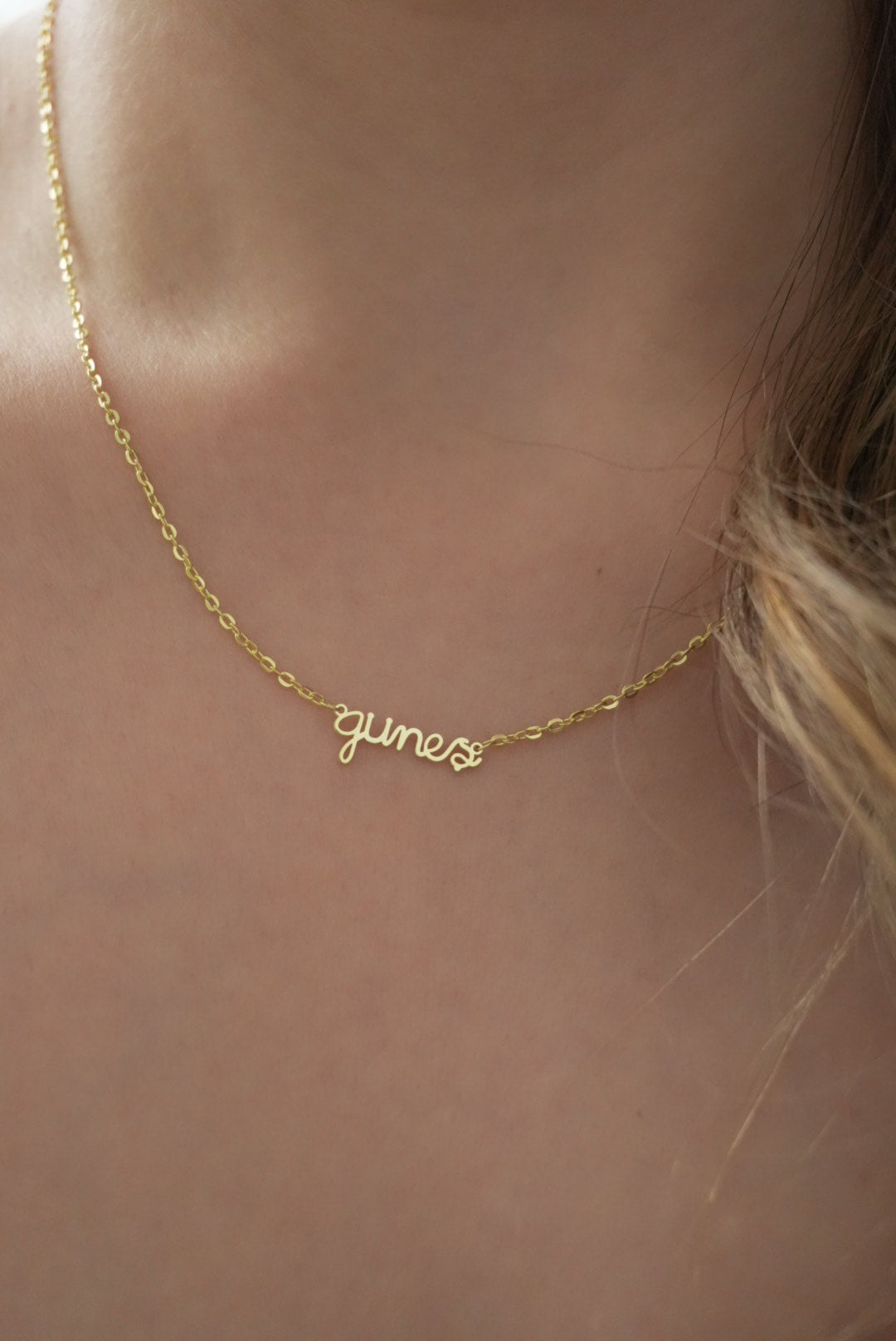 925 | Aynalı Zincirde Minimal İsim Kolye