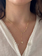 925 | Asansörlü Kuzey Yıldızı Kolye