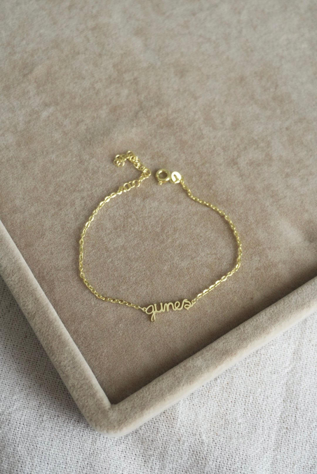 925 | Aynalı Zincirde Minimal İsim Bileklik