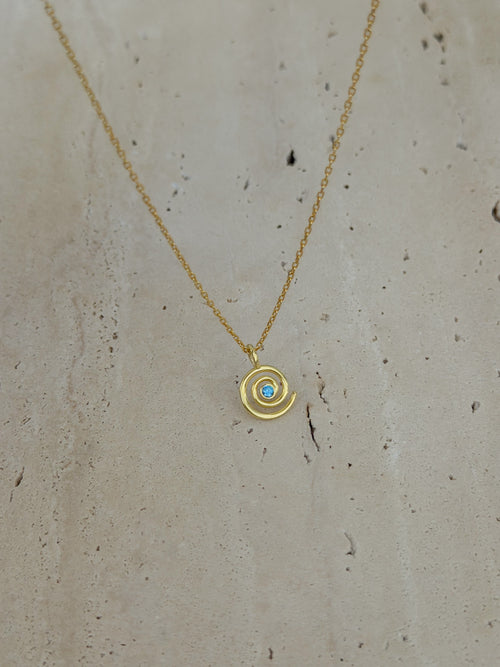 925 | Doğum Taşlı Mini Spiral Kolye