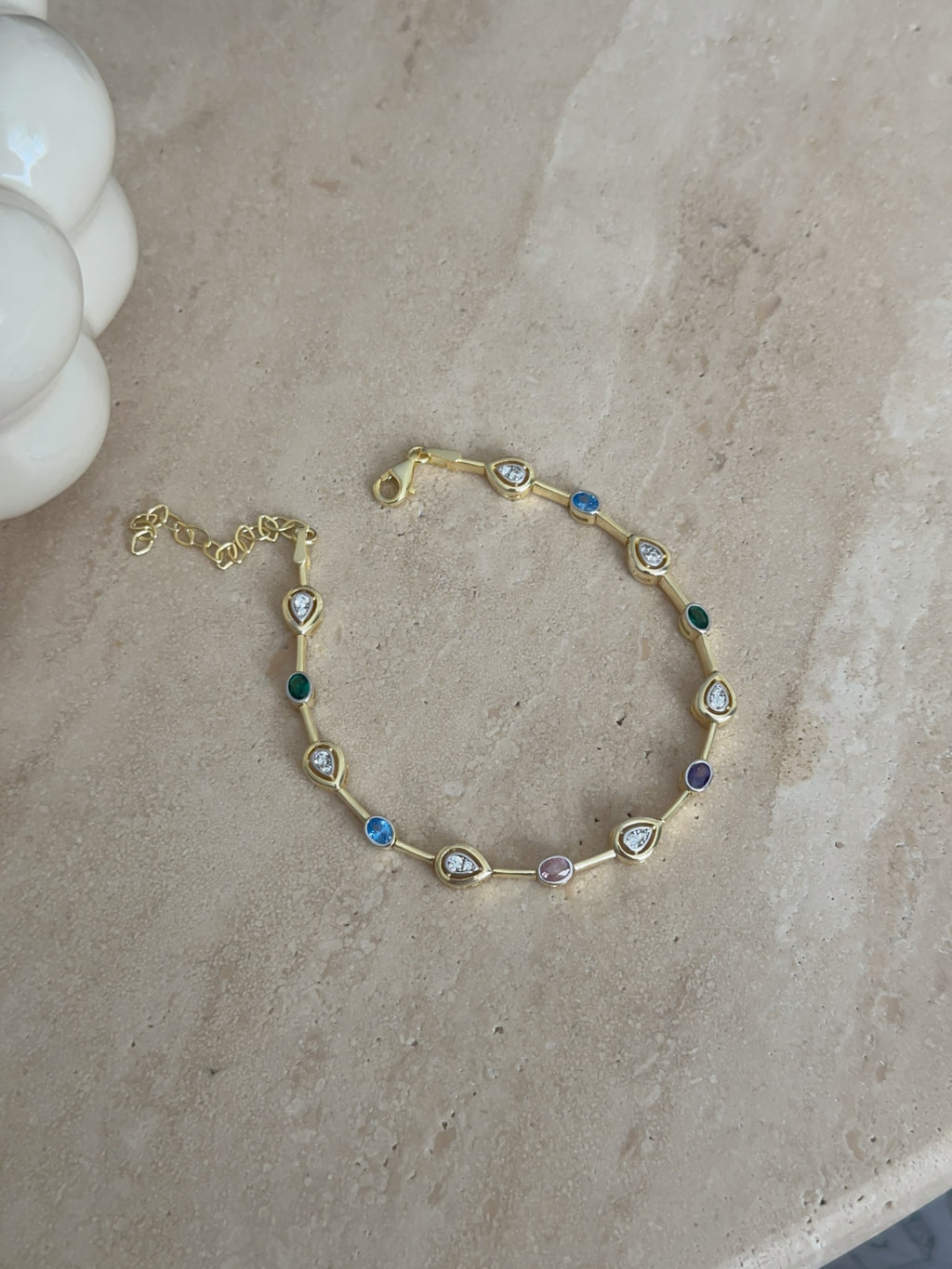 925 | Renkli Taşlı Bileklik