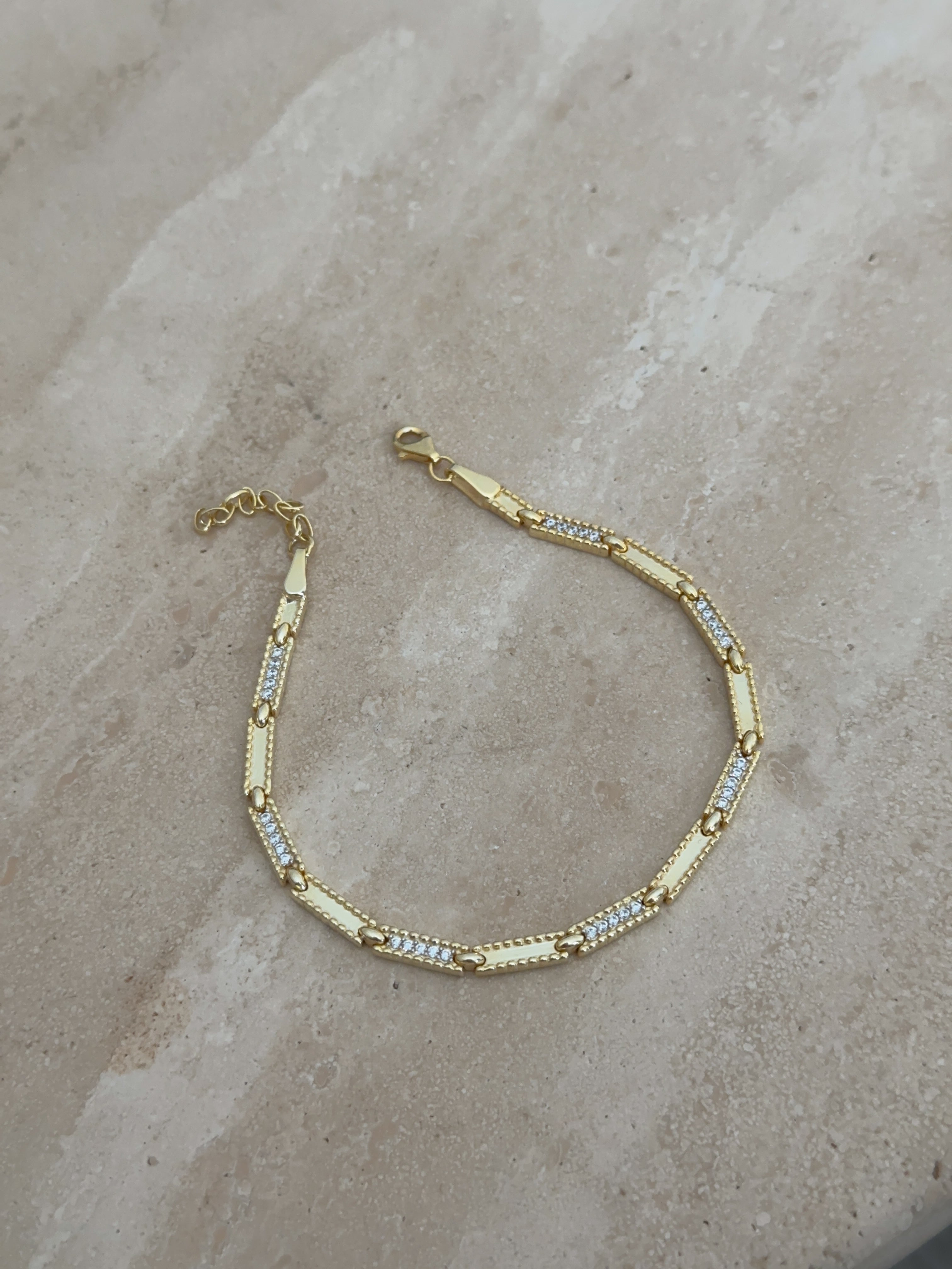 925 | Taşlı Mix Plaka Bileklik