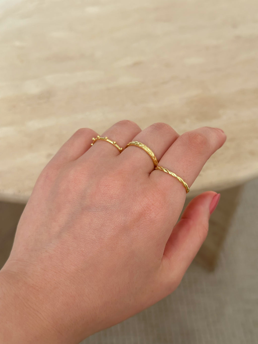 925 | Minimal Üçlü Yüzük