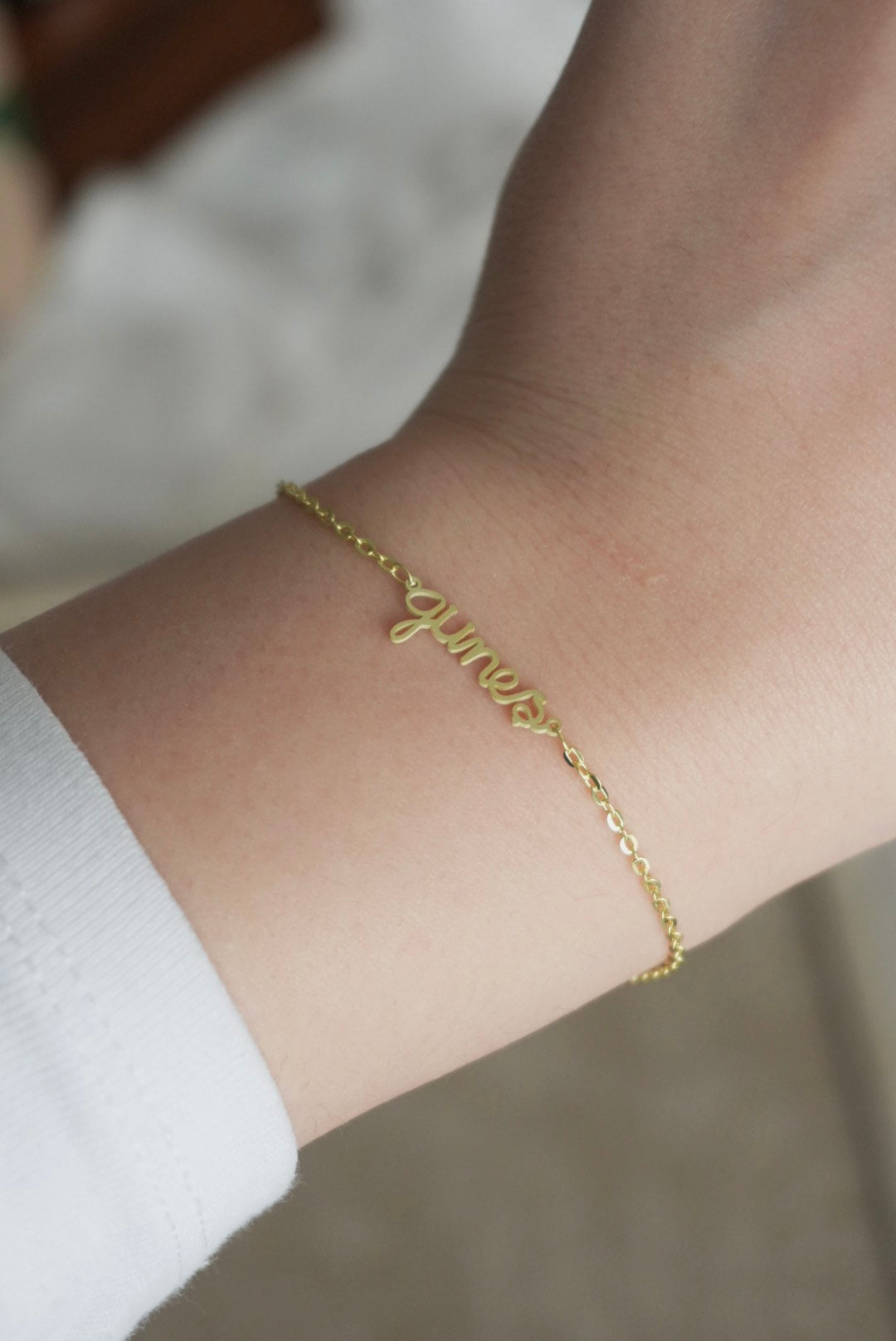 925 | Aynalı Zincirde Minimal İsim Bileklik