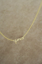 925 | Aynalı Zincirde Minimal İsim Kolye