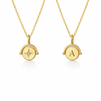 925 | Çift Taraflı Kuzey Yıldızlı Harf Kolye