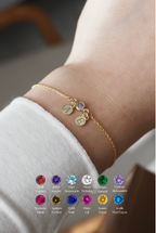 925 | Doğum Ayı Taşlı Harf Bileklik ￼