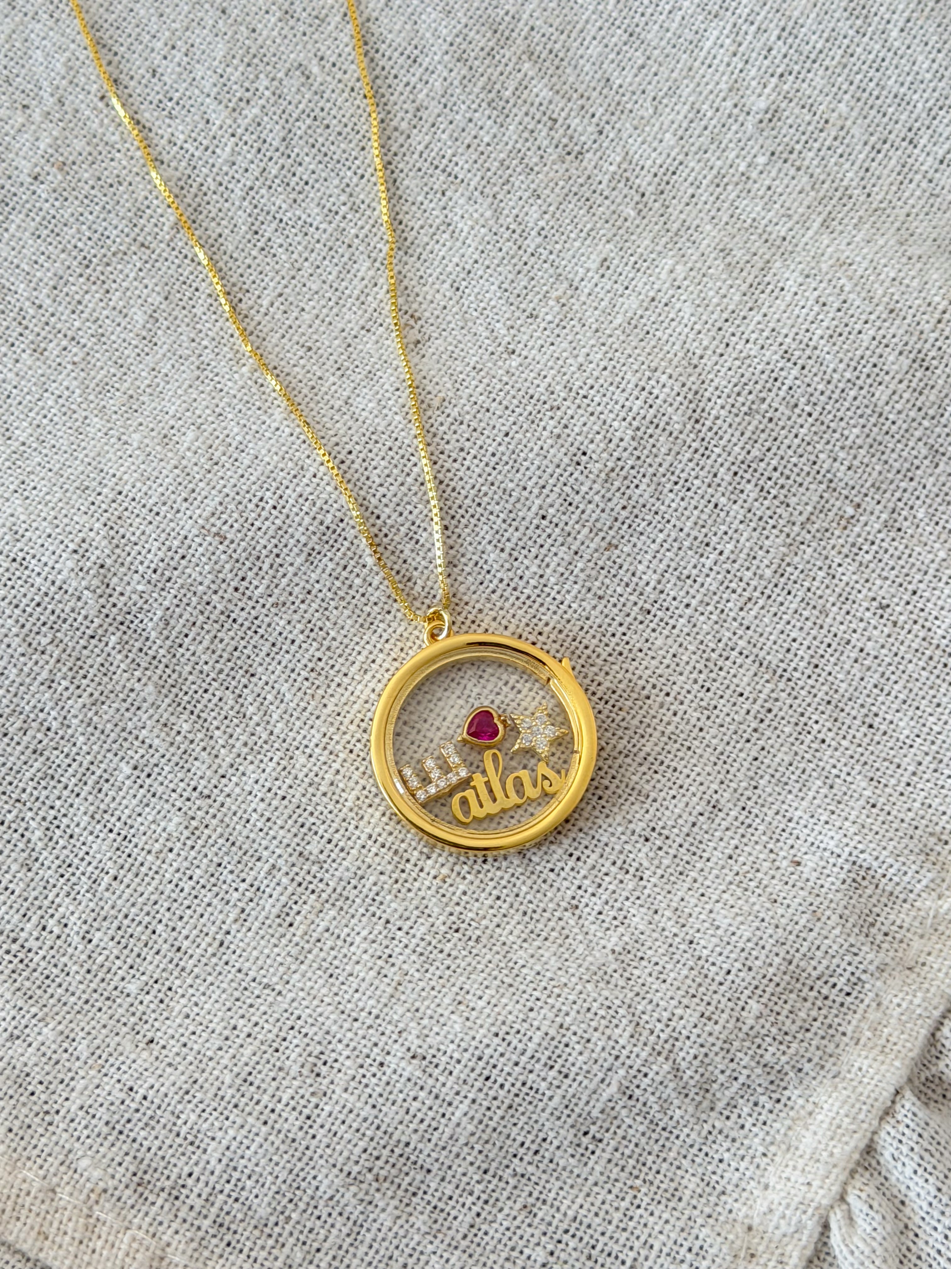 925 | Düz Story Locket Kolye