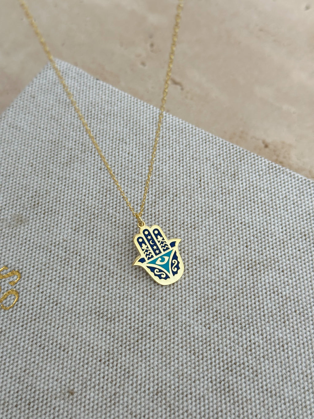 925 | Renkli Hamsa Kolye